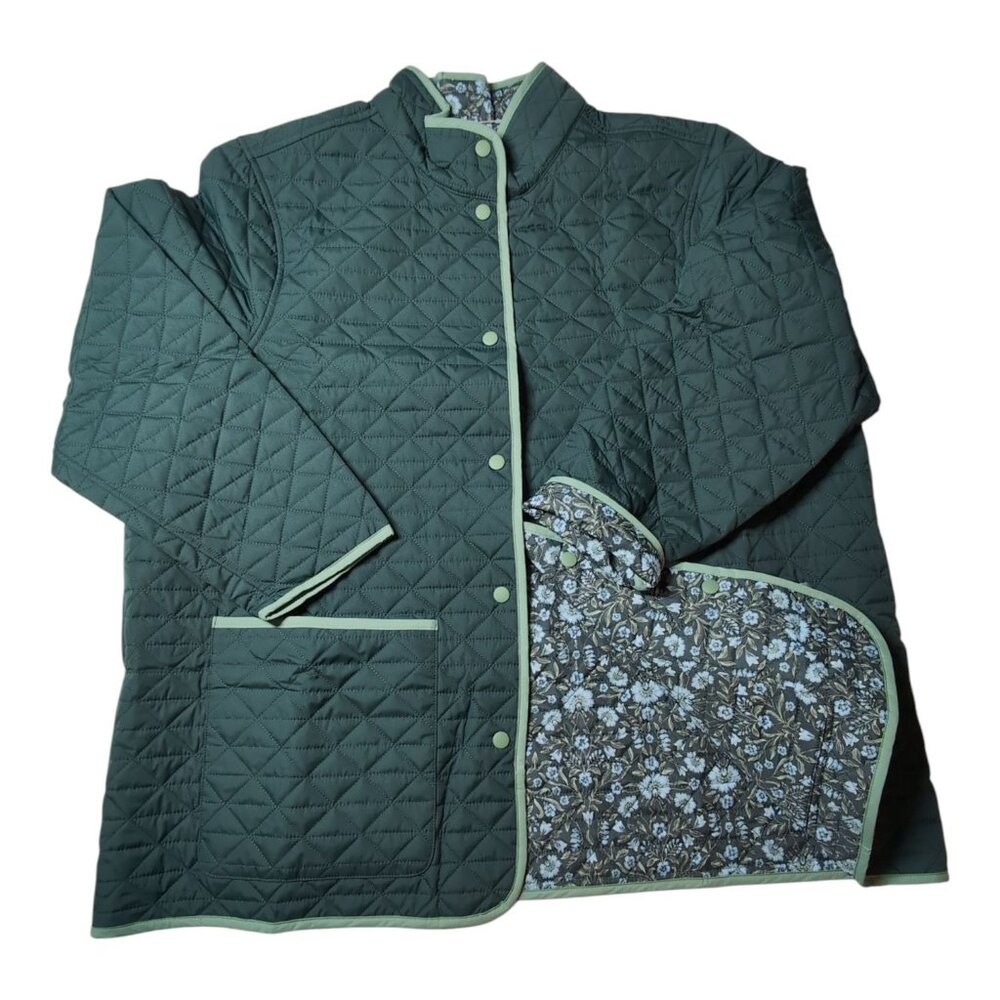 Lands' End‎ Primaloft Reversible Quilted Barn Jacket NWT Womens 2X